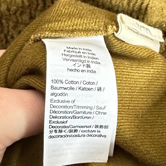 MADEWELL Flannel Lucie V-Neck Smocked Mini Dress Olive Green {OO20} - Picture 6 of 7